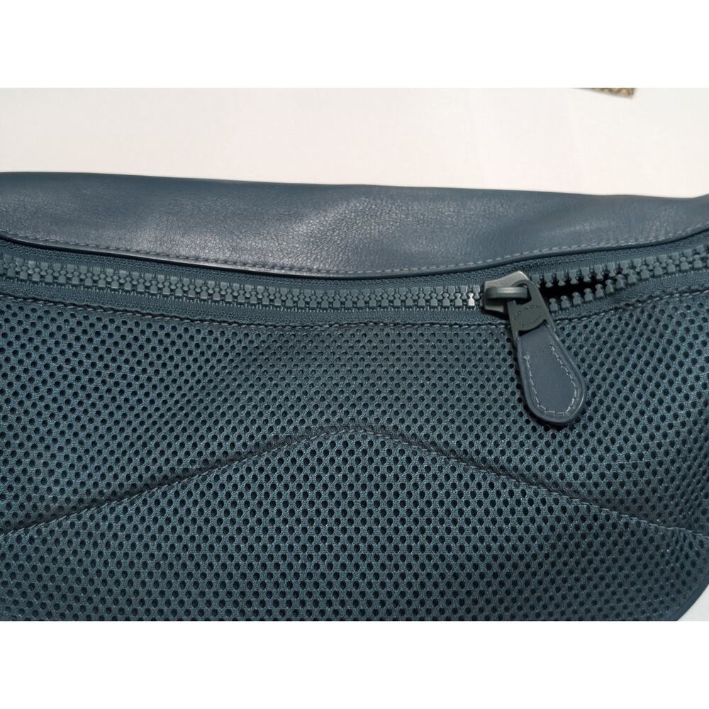 Coach Dark Teal Perforated Leather Belt Bag - Picture 9 of 9